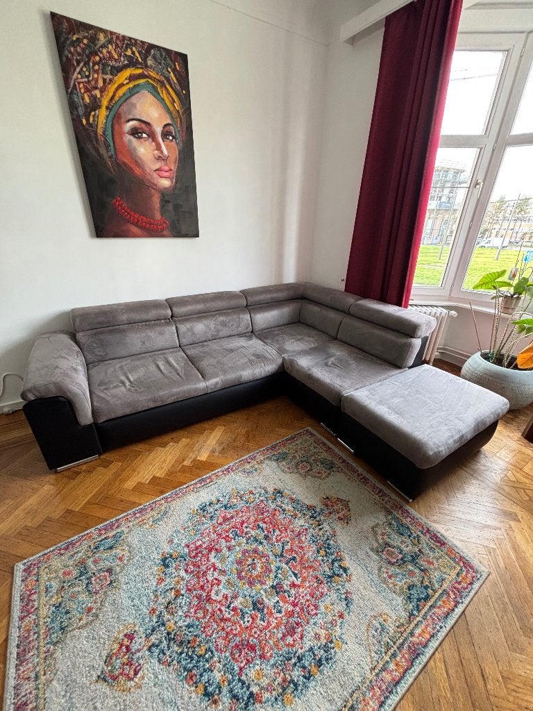 Zetelbed (grijs), Huis en Inrichting, Ophalen, 250 tot 300 cm, Gebruikt, Hoekbank