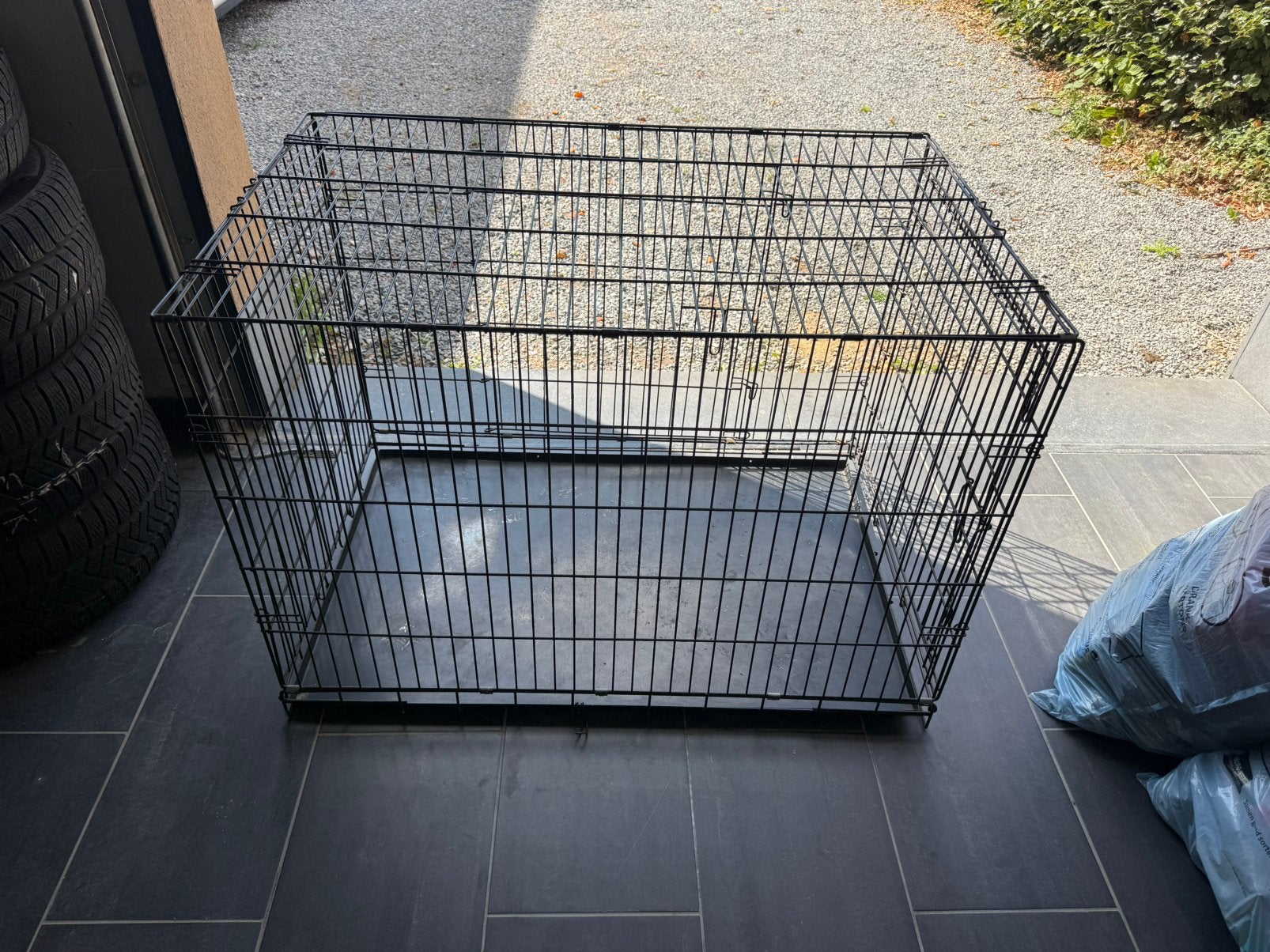 Honden bench, Dieren en Toebehoren, Hondenhokken, Ophalen, Gebruikt, 65 tot 100 cm, Hondenhok