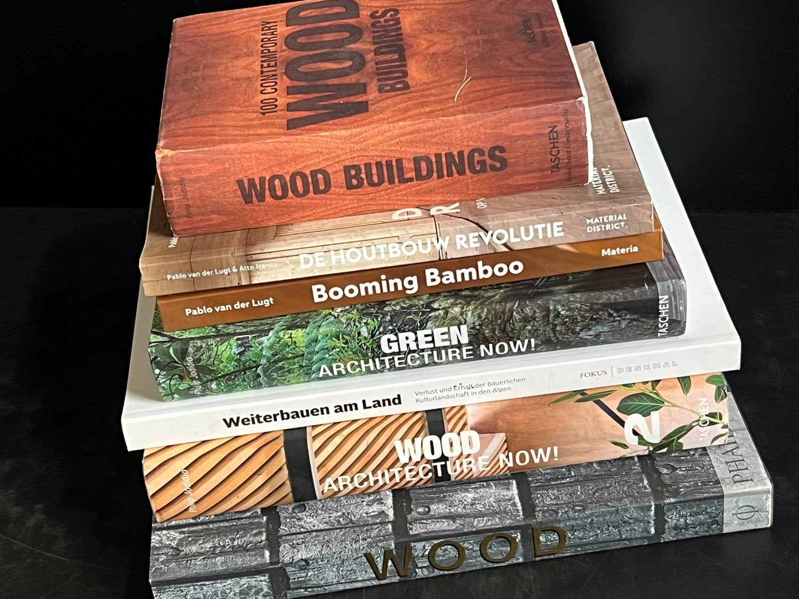 7x Houtskelet-bouw & hout in arch., Livres, Enlèvement, Comme neuf