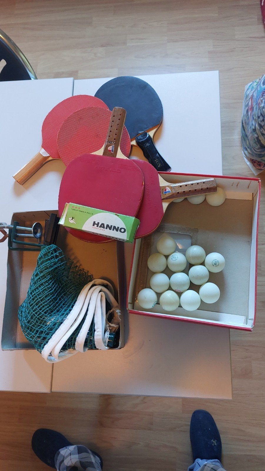 tafeltennis set voor op gewoon tafel, Sports & Fitness, Enlèvement, Comme neuf, Table d'intérieur