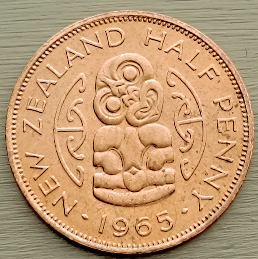 munt Nieuw Zeeland 1/2 penny 1965, Postzegels en Munten, Munten | Oceanië, Ophalen of Verzenden