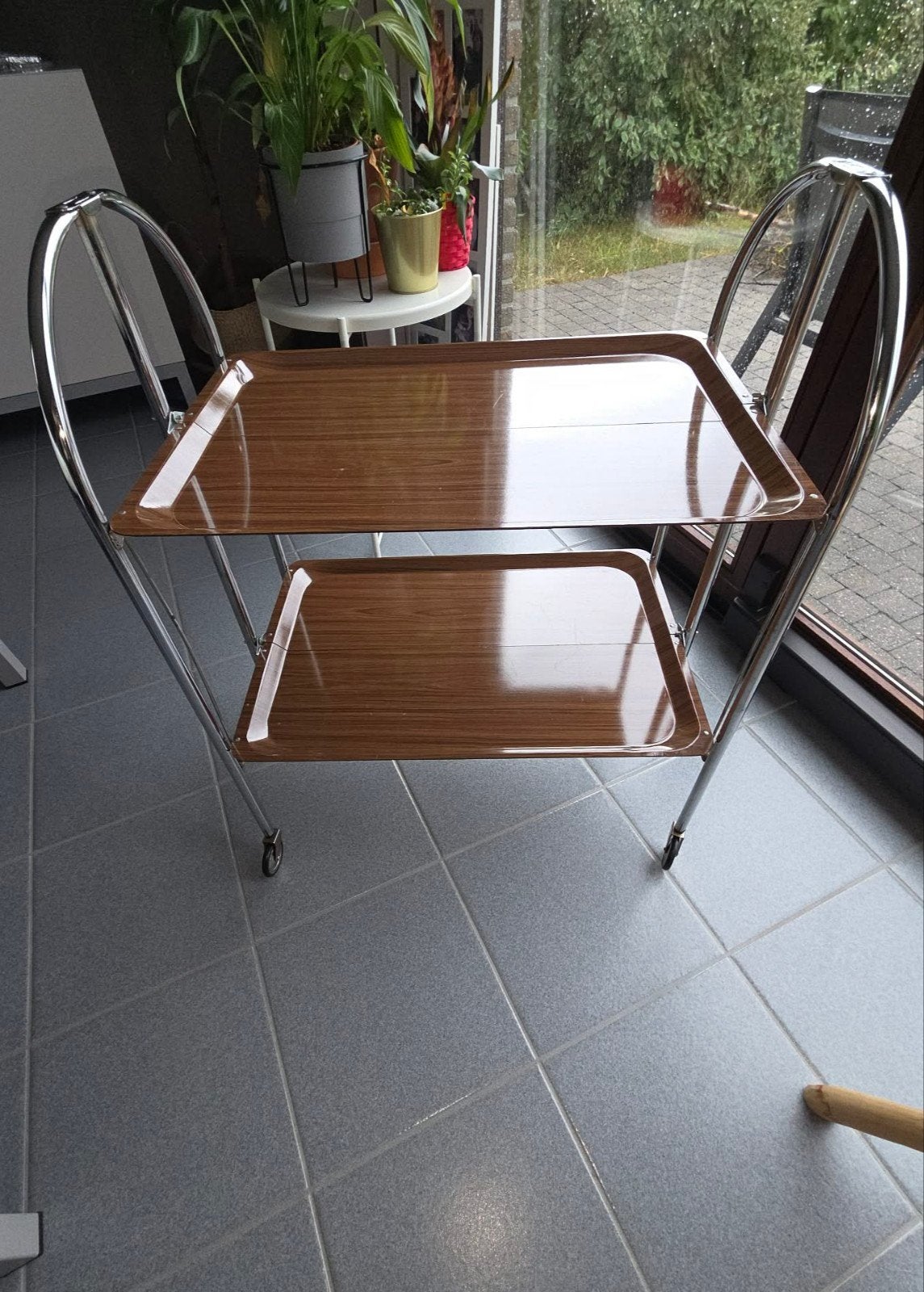 Desserte pliante vintage "Dinett" (Années 60/70), Antiquités & Art, Enlèvement