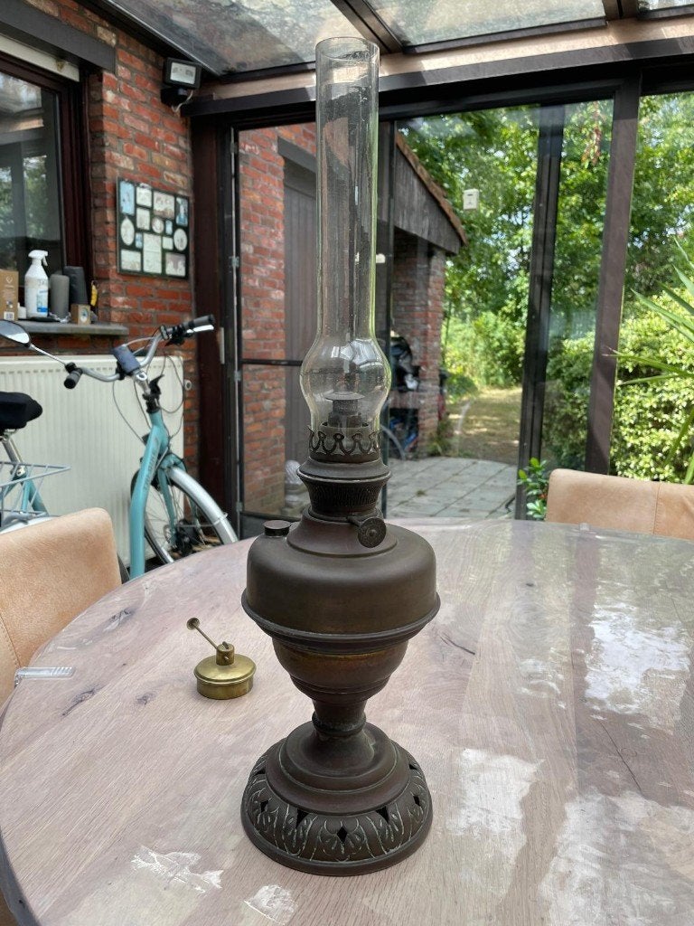 antieke lamp, Antiek en Kunst, Ophalen