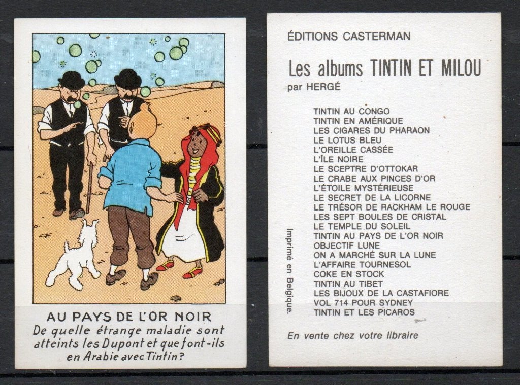 Tintin. Hergé. Chromo - Au pays de l'or noir, Enlèvement