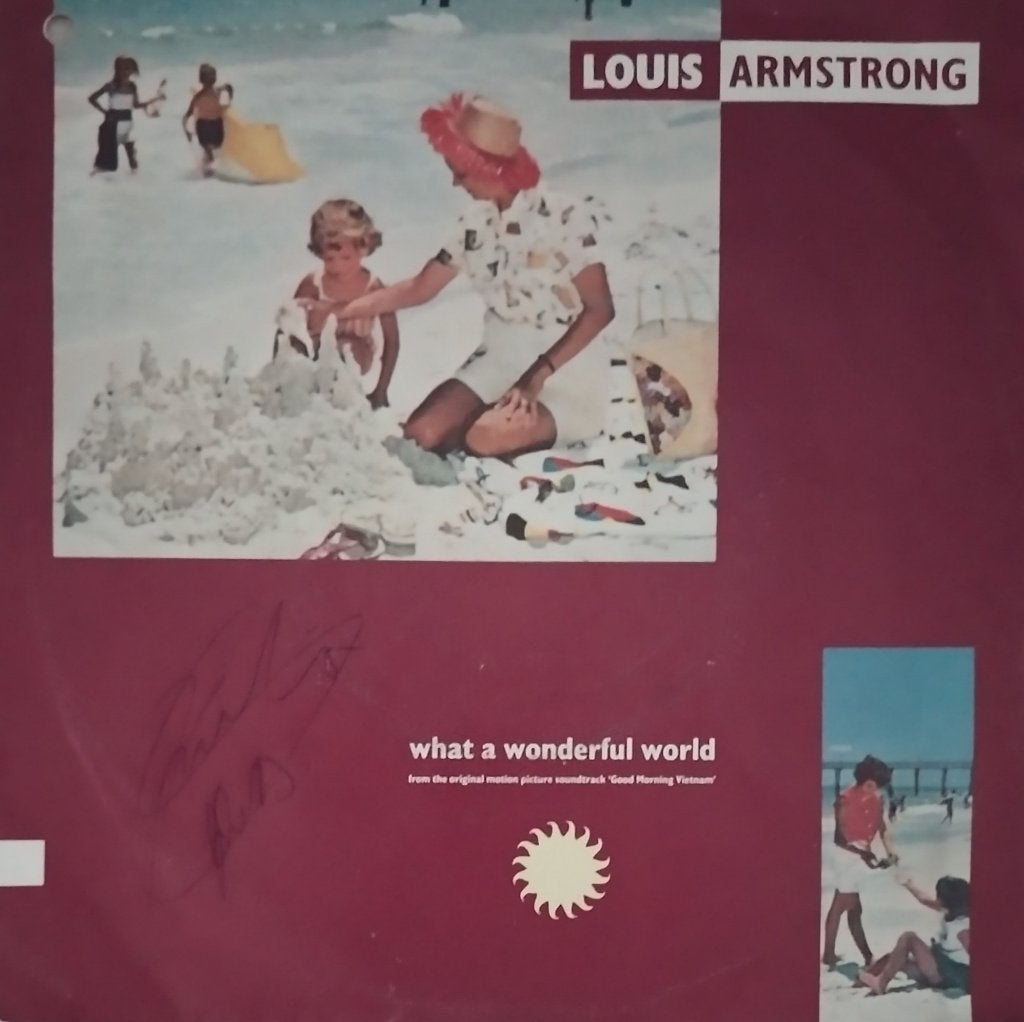 Louis Armstrong - What a wonderful world, 7 inch, Zo goed als nieuw, Pop, Overige typen