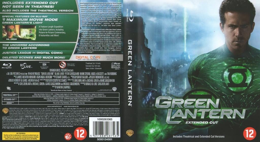 green lantern (blu-ray) nieuw, Cd's en Dvd's, Blu-ray, Zo goed als nieuw, Science Fiction en Fantasy, Ophalen of Verzenden