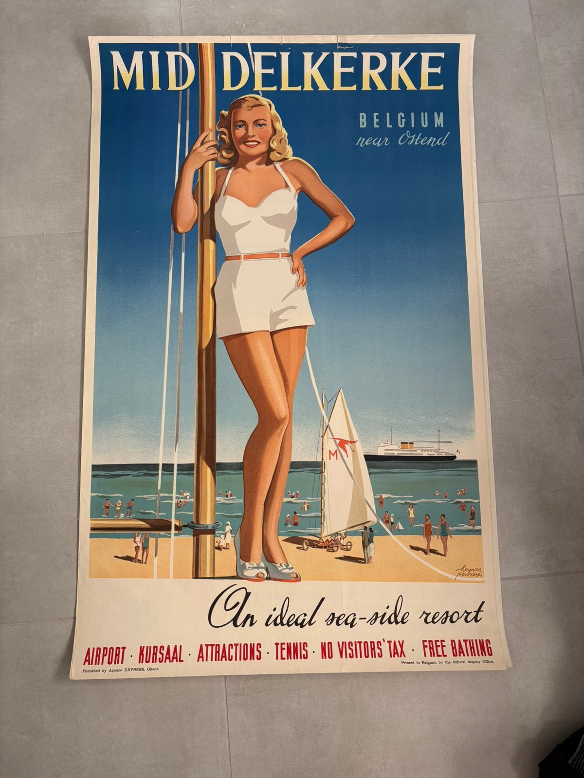 Originele affiche Middelkerke, Ophalen, Zo goed als nieuw
