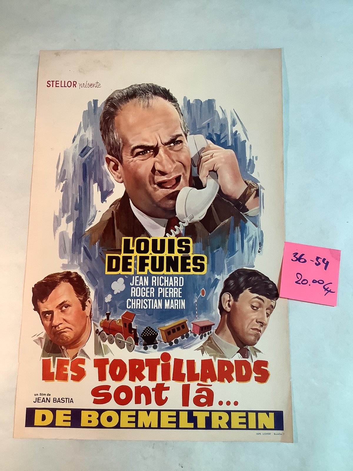 Affiche du film LES TORTILLARDS 36-54 cm Louis de Funes, Collections, Enlèvement, Comme neuf