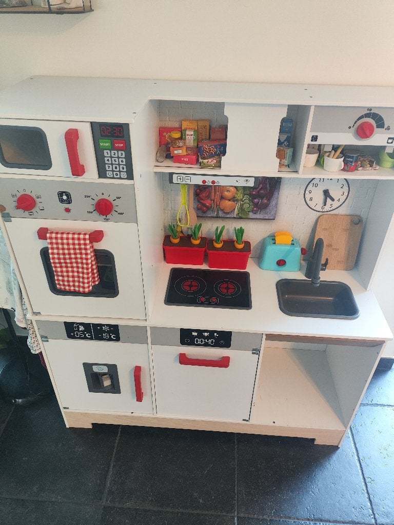 Grote speelkeuken met toebehoren, Ophalen, Zo goed als nieuw, Speelkeuken