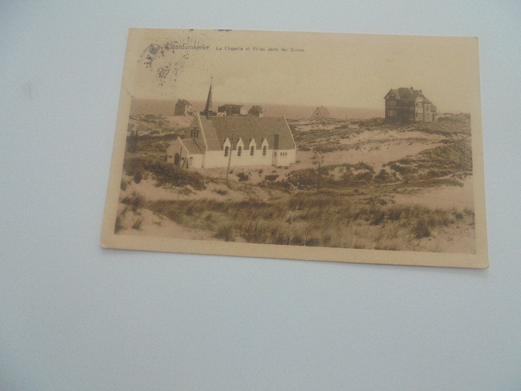 oostduinkerke-la chapelle et villas dans les dunes, Verzamelen, Ophalen of Verzenden, 1940 tot 1960, Gelopen, West-Vlaanderen