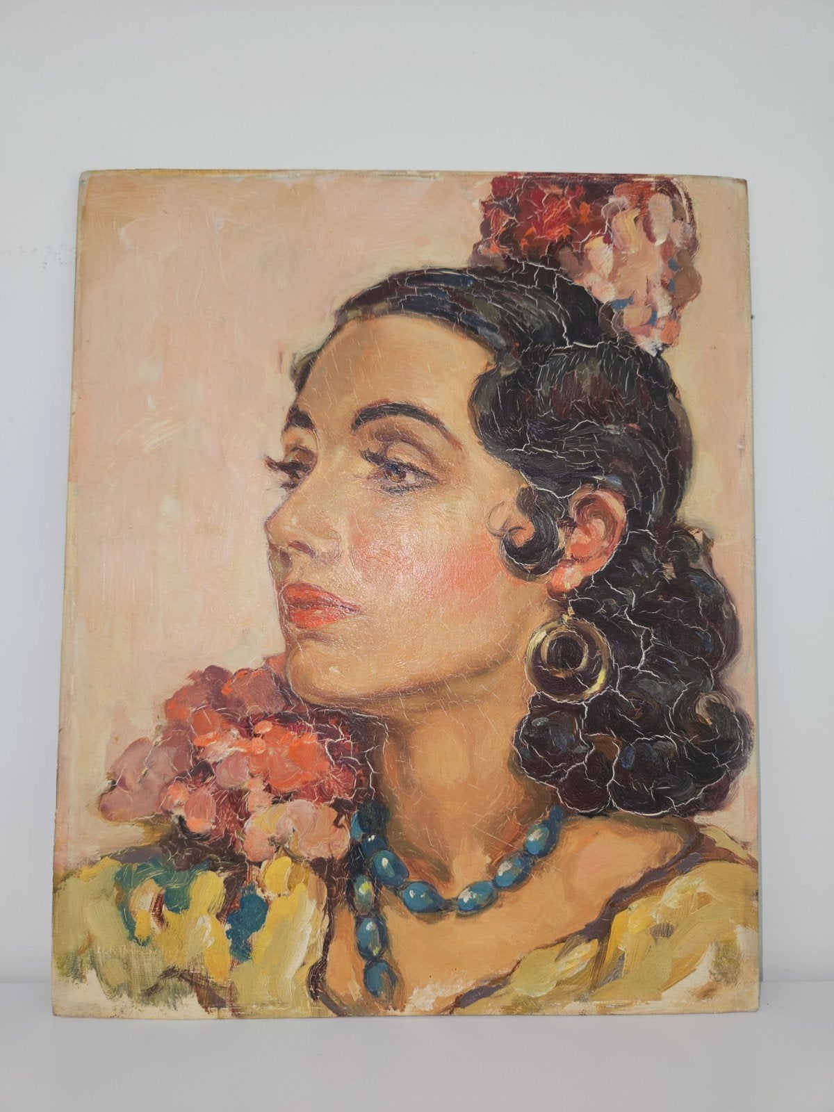 Tableau Huile / Panneau signé Charles BISSCHOPS (1894-1975), Signé, Enlèvement