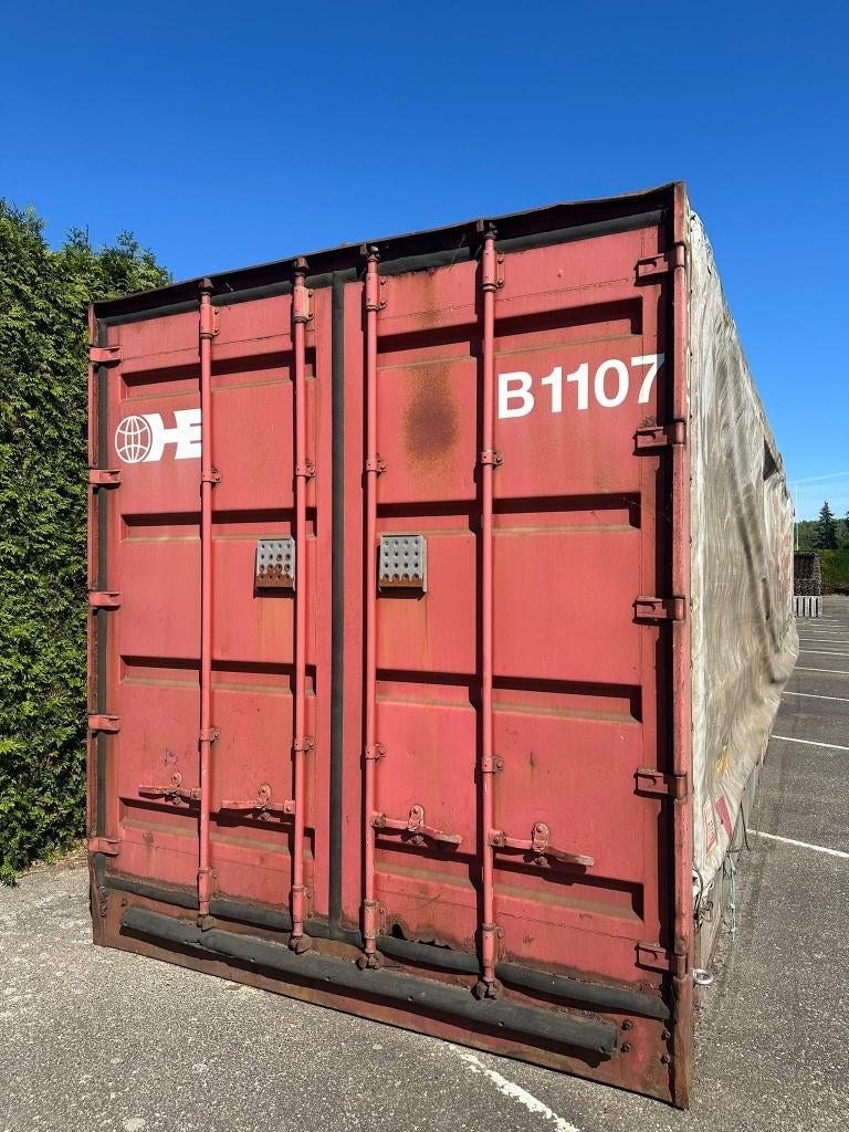 Rode 45ft container 13600x2500x2800 met bâche, Ophalen