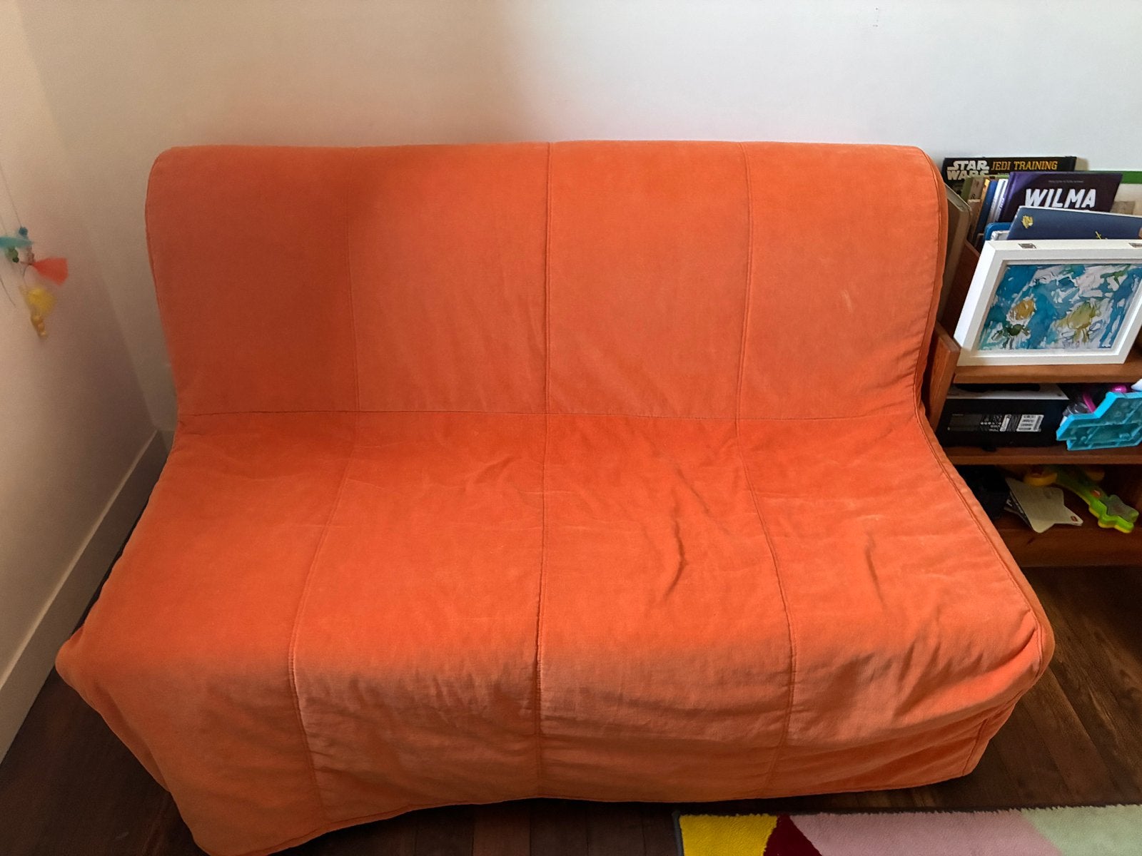 Slaapbank - zetelbed, Huis en Inrichting, Slaapkamer | Slaapbanken, Ophalen, Zo goed als nieuw, Twijfelaar, Grijs