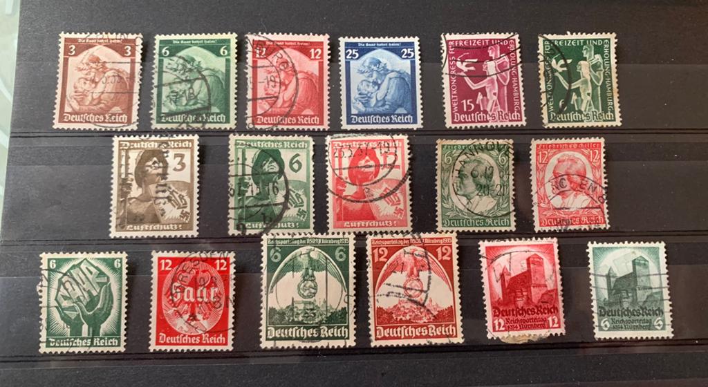 Série Reich allemand 1934-1938 estampillée, Enlèvement ou Envoi, Empire allemand, Affranchi