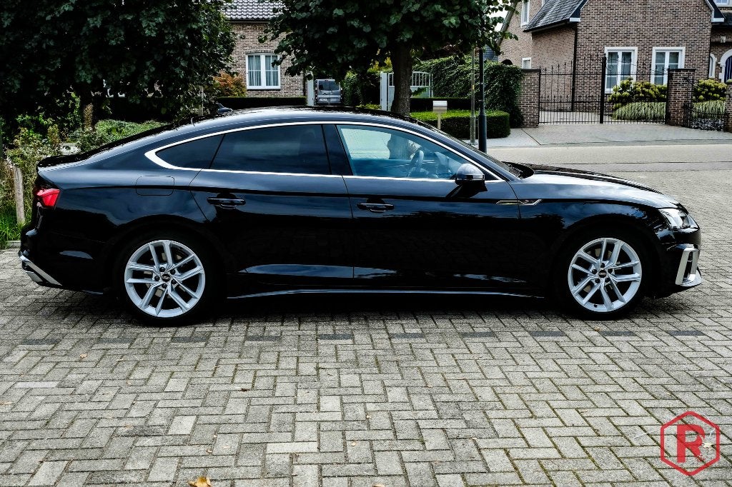 Audi A5 Sportback S Line 2.0 TFSI 190pk Belgisch Historiek, Auto's, Dealer onderhouden, 4 cilinders, Zwart, Leder