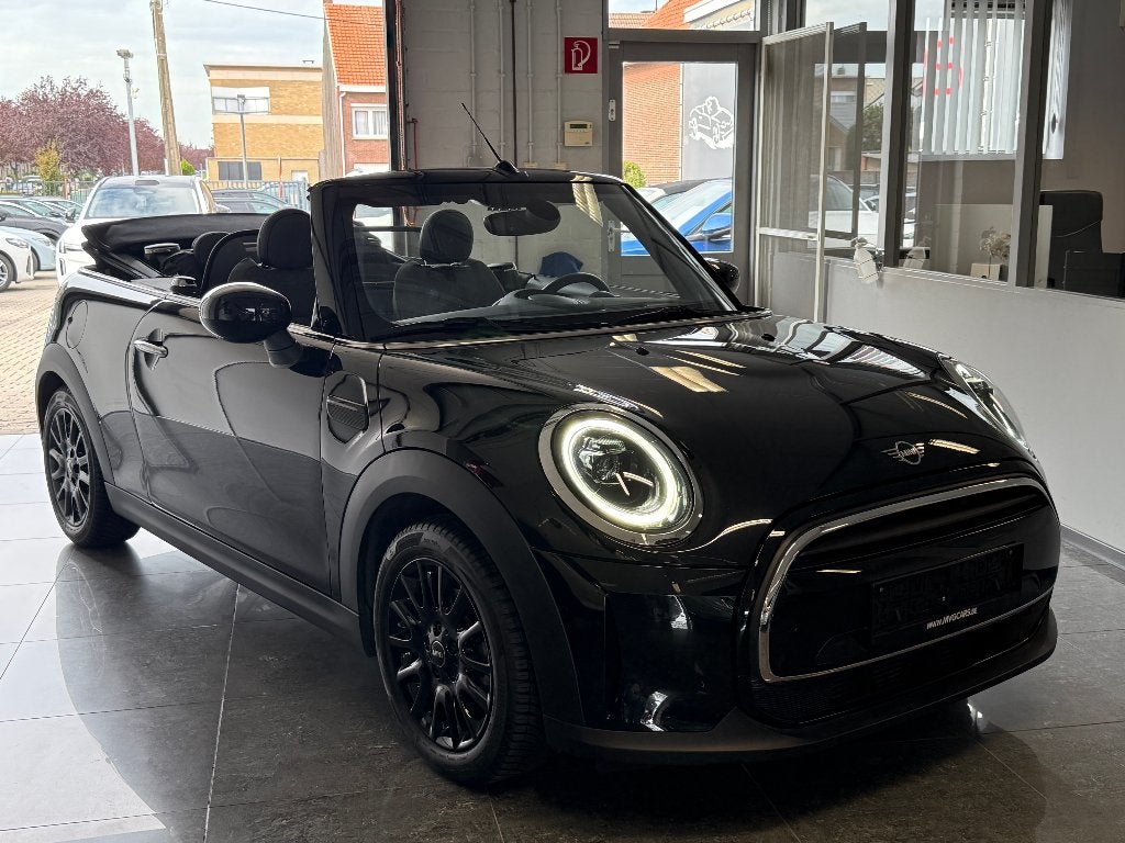 MINI Cooper Cabrio Automaat Classic Trim "Apple Carplay", Leder en Stof, Zwart, Bedrijf, https://public.car-pass.be/vhr/61a65df9-0a34-4f40-87d0-8fe6d1bbc95d