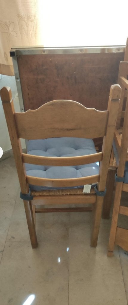 8 Eiken houten stoelen met rieten zitting, Ophalen, Gebruikt, Hout, Vijf, Zes of meer stoelen