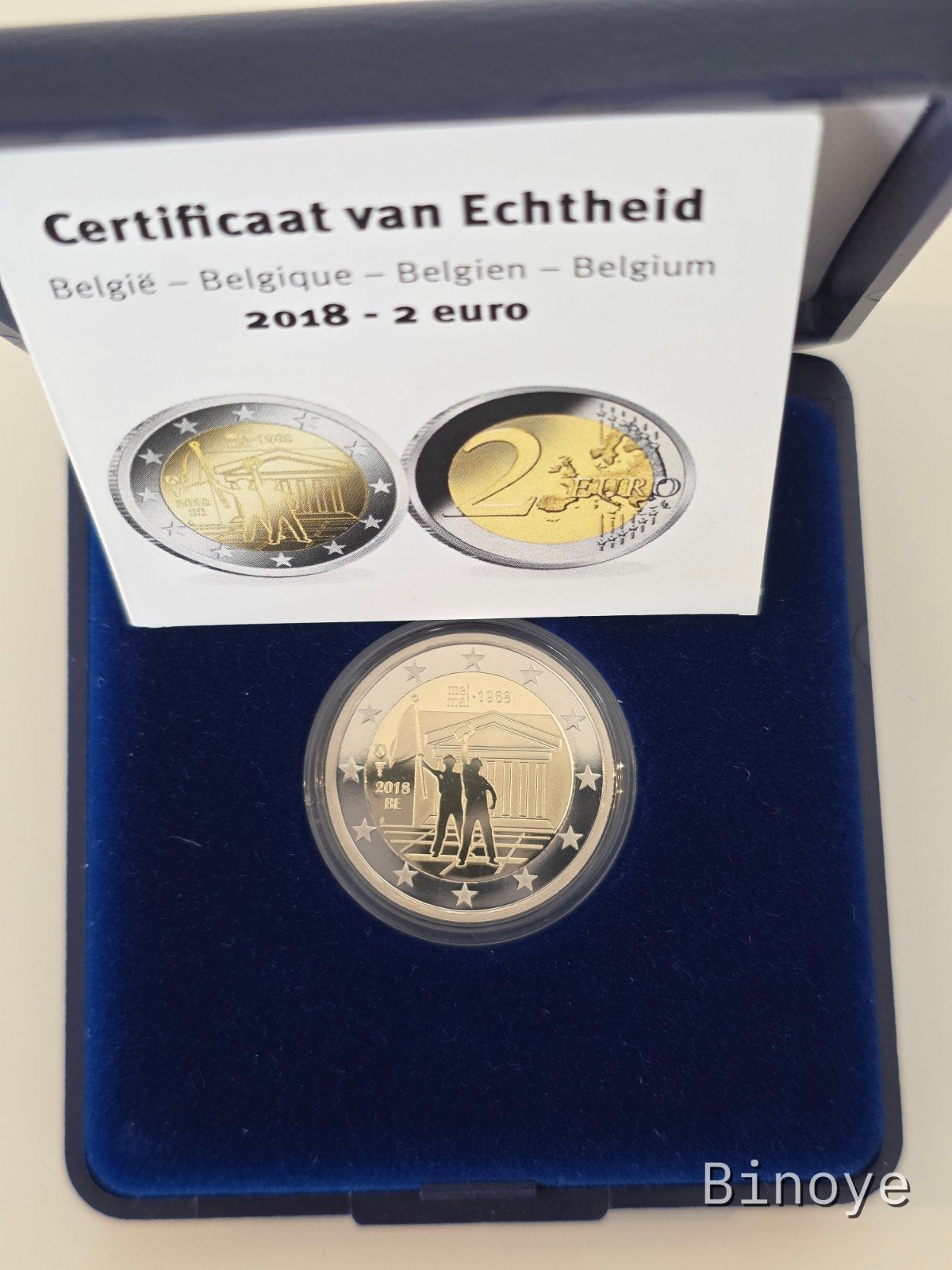 2€ Belgique 2018 Proof – Mai 1968 – 7 500 ex., Timbres & Monnaies, Enlèvement ou Envoi, Belgique, 2 euros