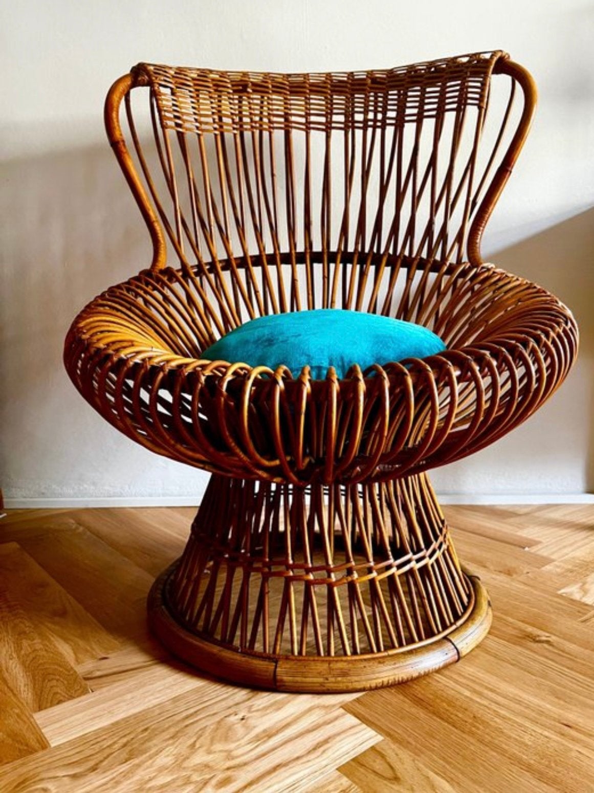 Franci Albini chair, Ophalen of Verzenden, Zo goed als nieuw, Riet of Rotan, Mid century