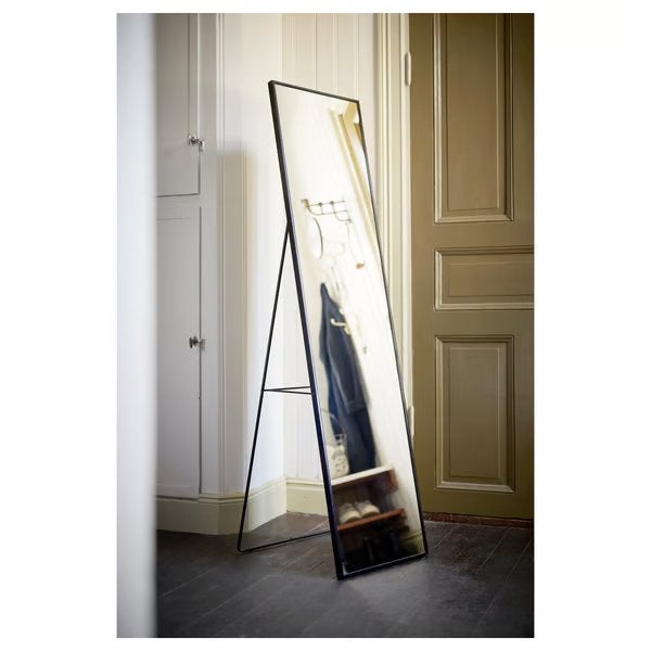 Zwarte Staande Spiegel, Huis en Inrichting, Ophalen, Minder dan 50 cm, Zo goed als nieuw, 150 tot 200 cm