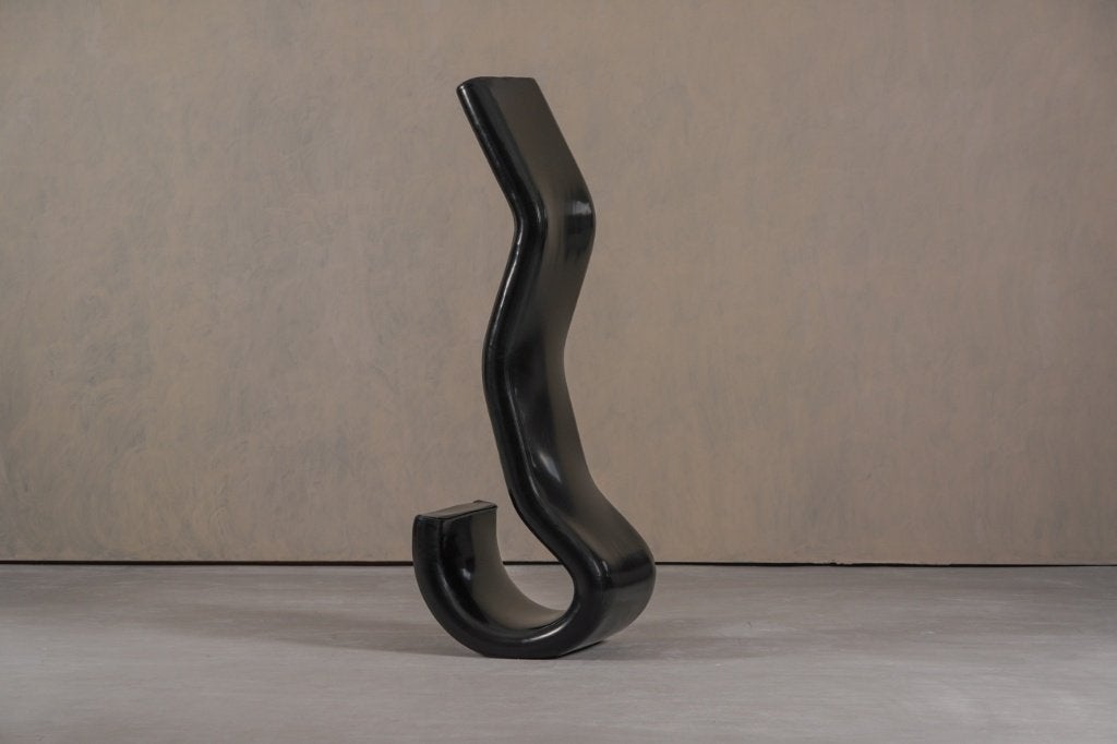 Chaiselongue design Ercolina de Paolo Grasselli en cuir noir, Maison & Meubles, Envoi, Utilisé, Cuir