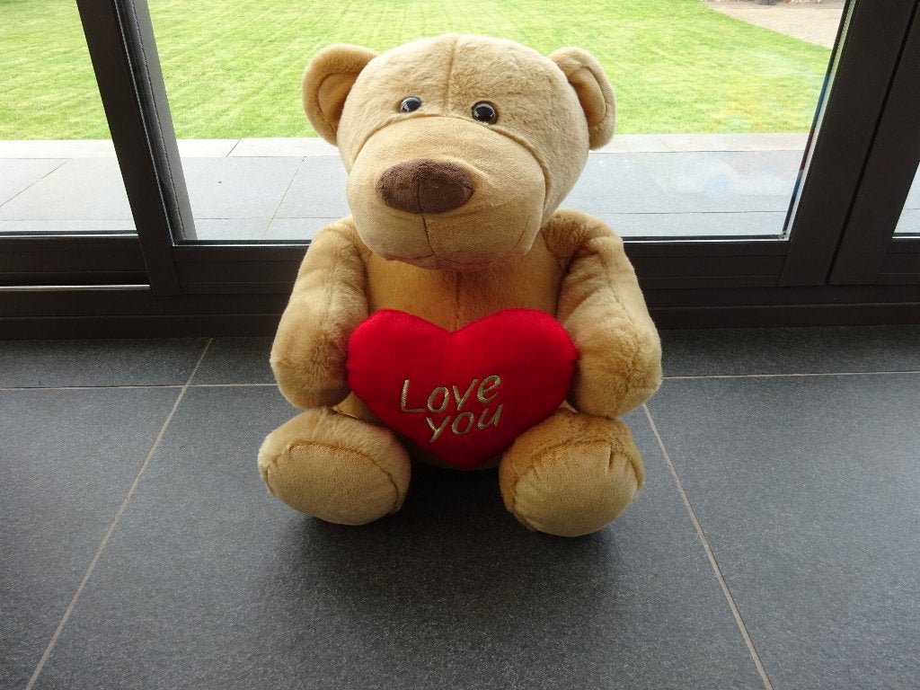 Knuffelbeer I love you, Ophalen of Verzenden, Zo goed als nieuw, Beer