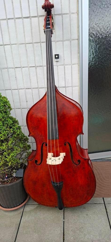 Handgemaakte contrabass, Musique & Instruments, Instruments à cordes frottées | Contrebasses, Enlèvement, Comme neuf