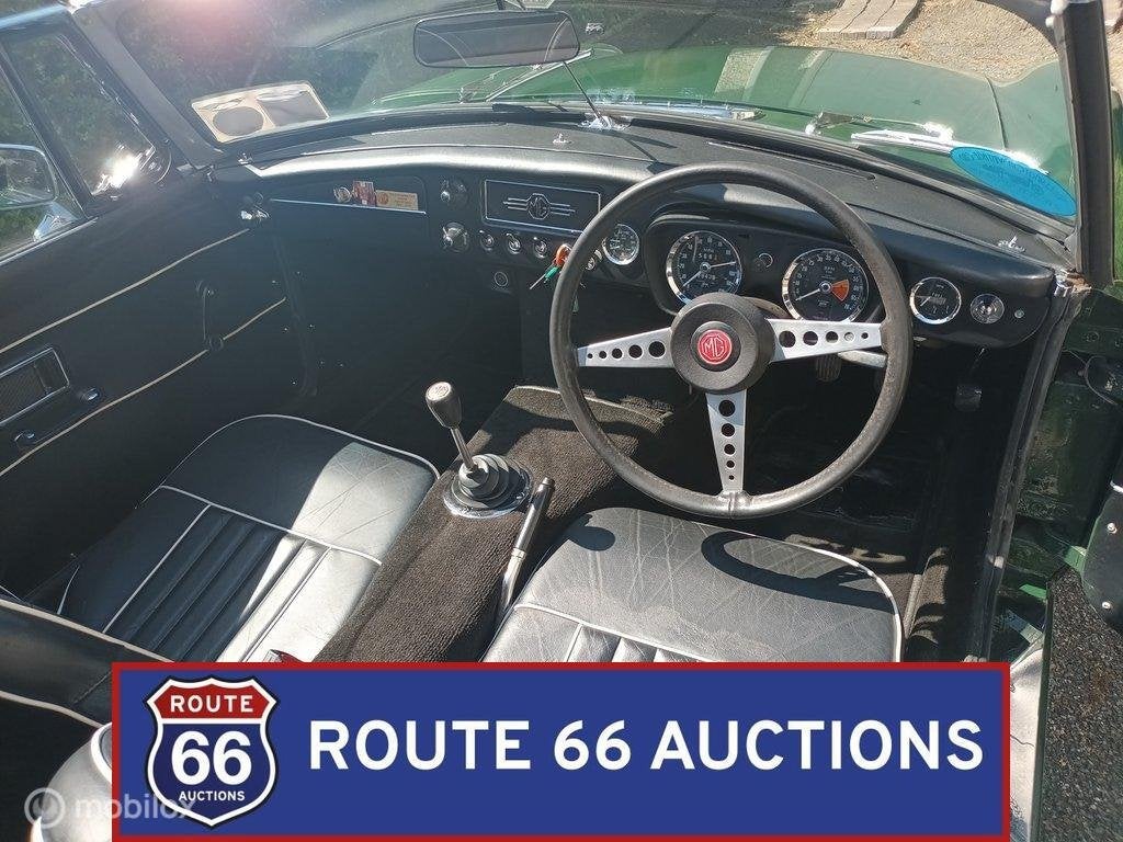 MG MGB Cabriolet | 1970 | Route 66 Auctions, Zwart, Bedrijf, Handgeschakeld, Overige carrosserie