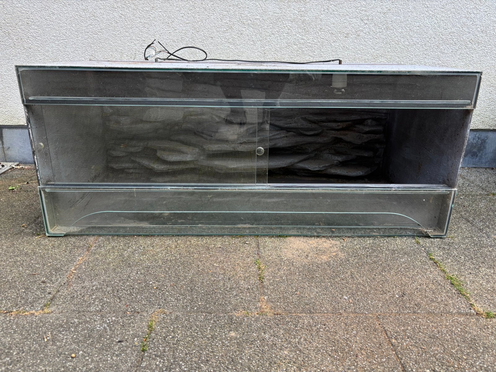 Terrarium met inrichting goede staat, Dieren en Toebehoren, Ophalen, Zo goed als nieuw