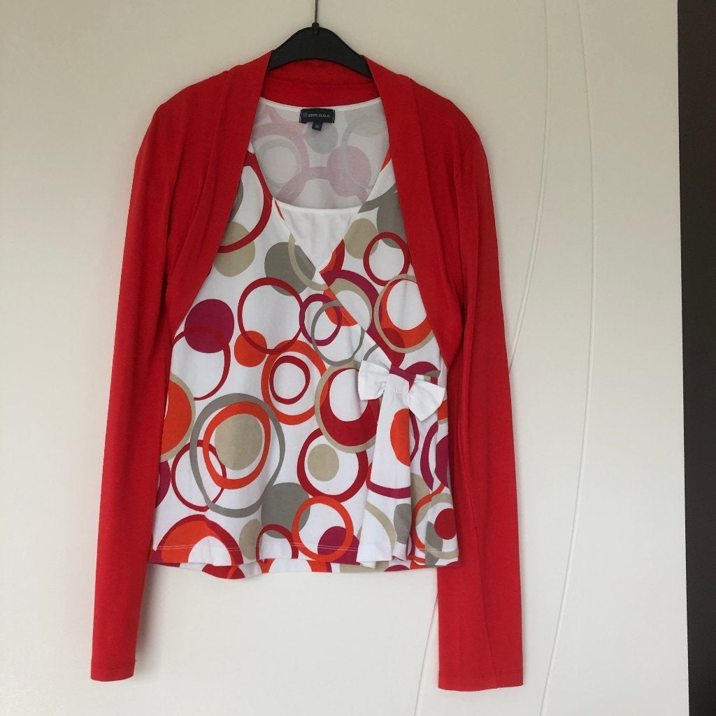 Terre Bleue Blouse maat 36 | witte broek maat 38, Ophalen of Verzenden, Zo goed als nieuw, Maat 36 (S), Meerkleurig