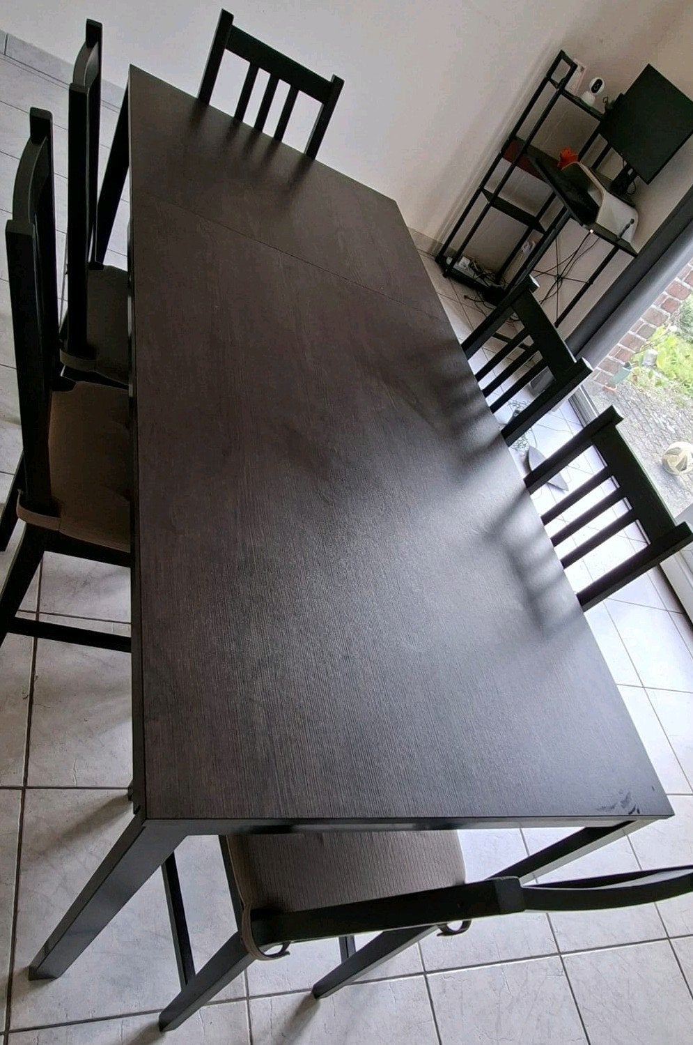 Table à manger extensible IKEA VANGSTA avec 6 chaises STEFAN, Enlèvement