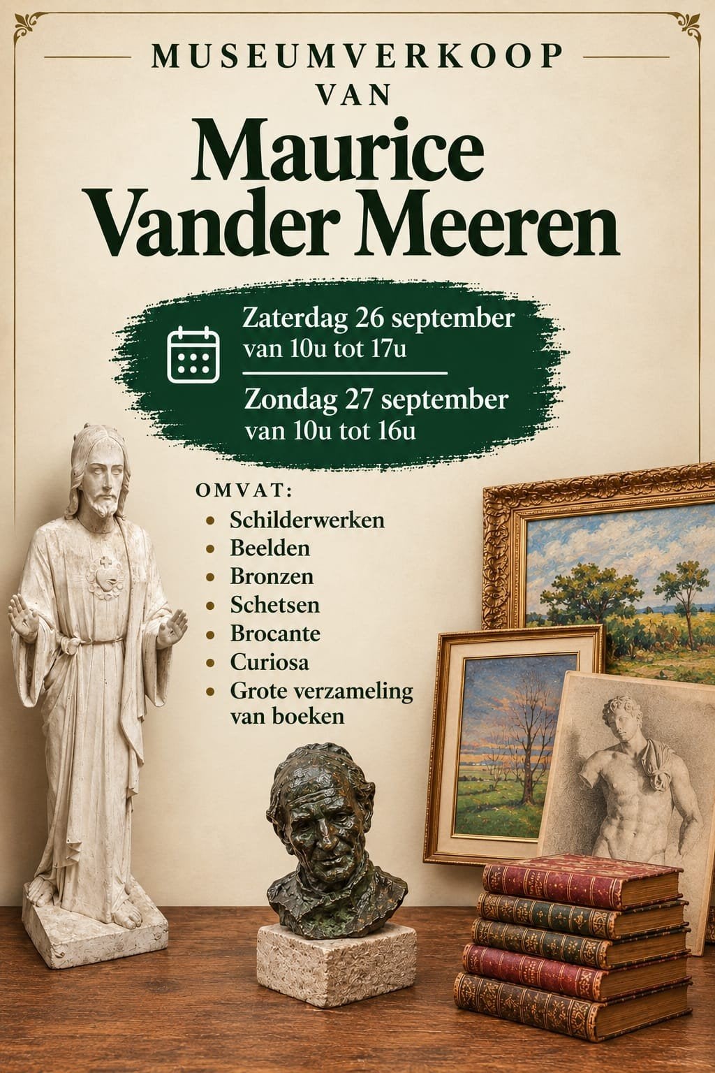 Museumverkoop Maurice Vander Meeren Tielt, Antiek en Kunst, Ophalen of Verzenden