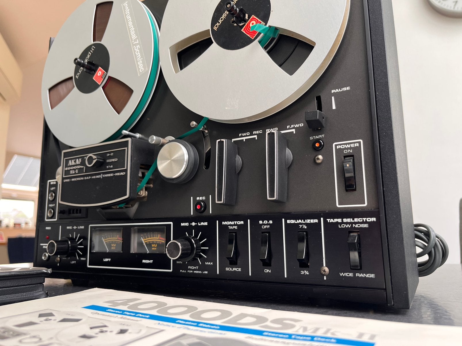 Akai 4000DS MK2, Ophalen of Verzenden, Bandrecorder, Met banden