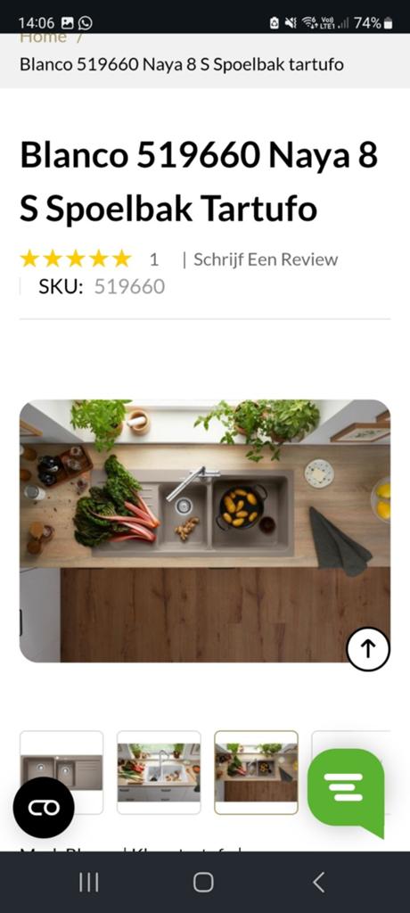 Dubbele pompbak keuken bruin, Ophalen of Verzenden