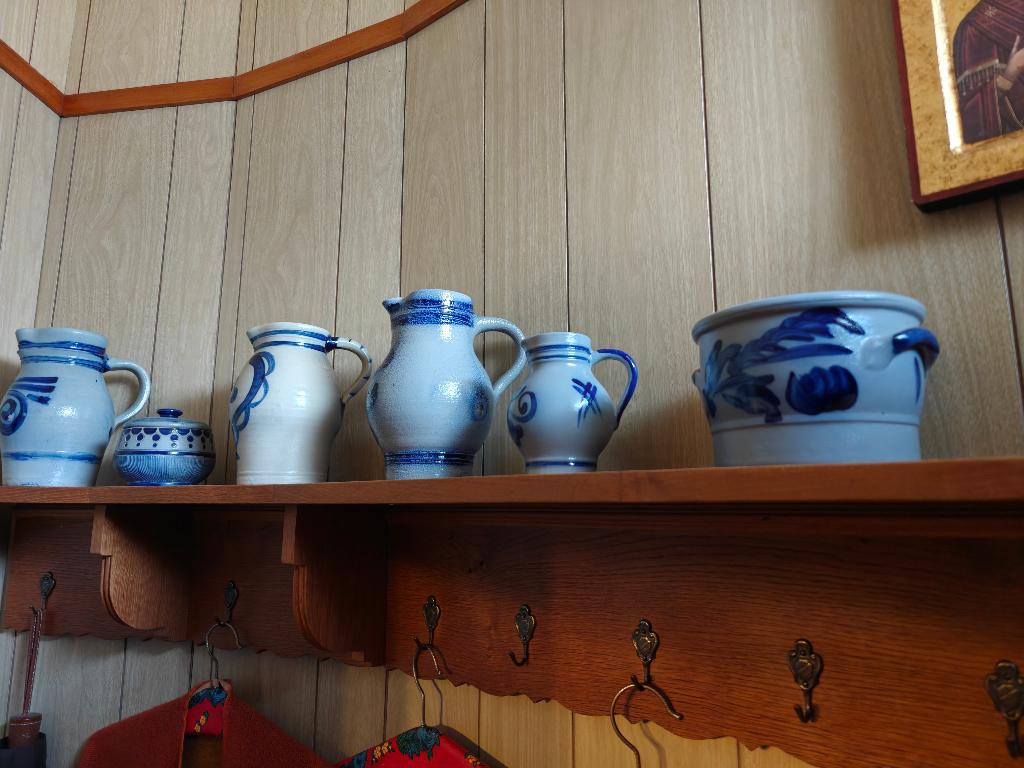 6 pots en grès bleu, Enlèvement