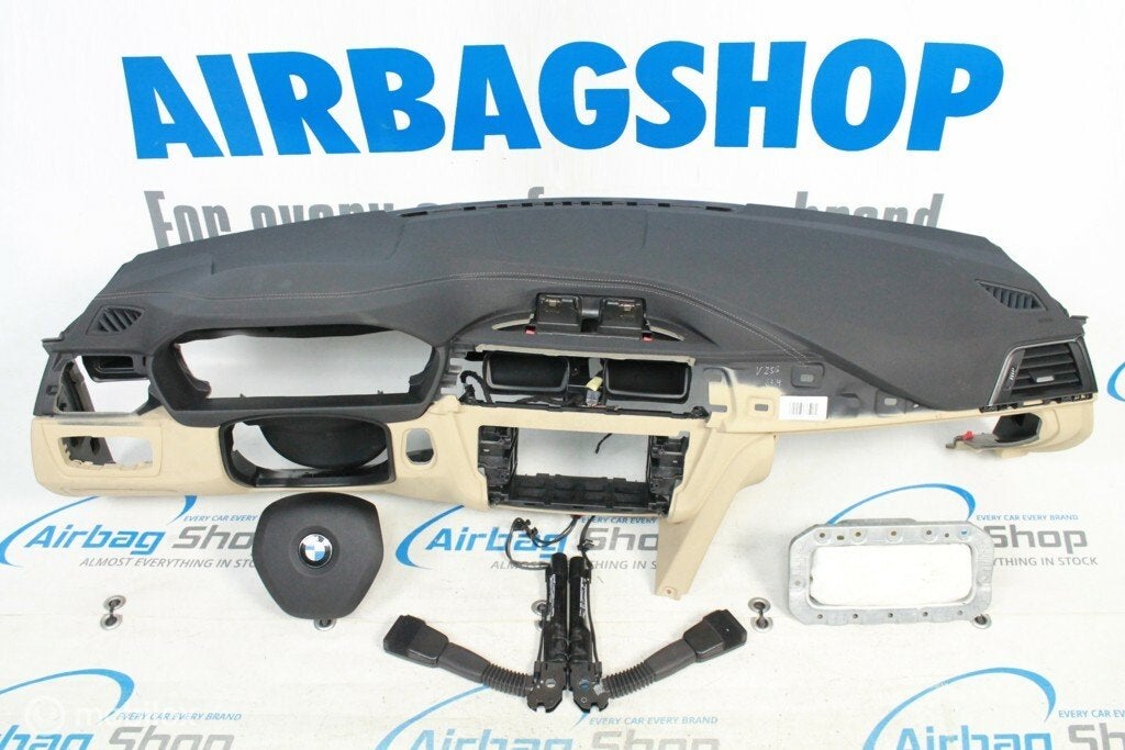 Airbag set – Dashboard zwart/beige BMW 3 serie F30 2011-2019, Gebruikt, Ophalen of Verzenden