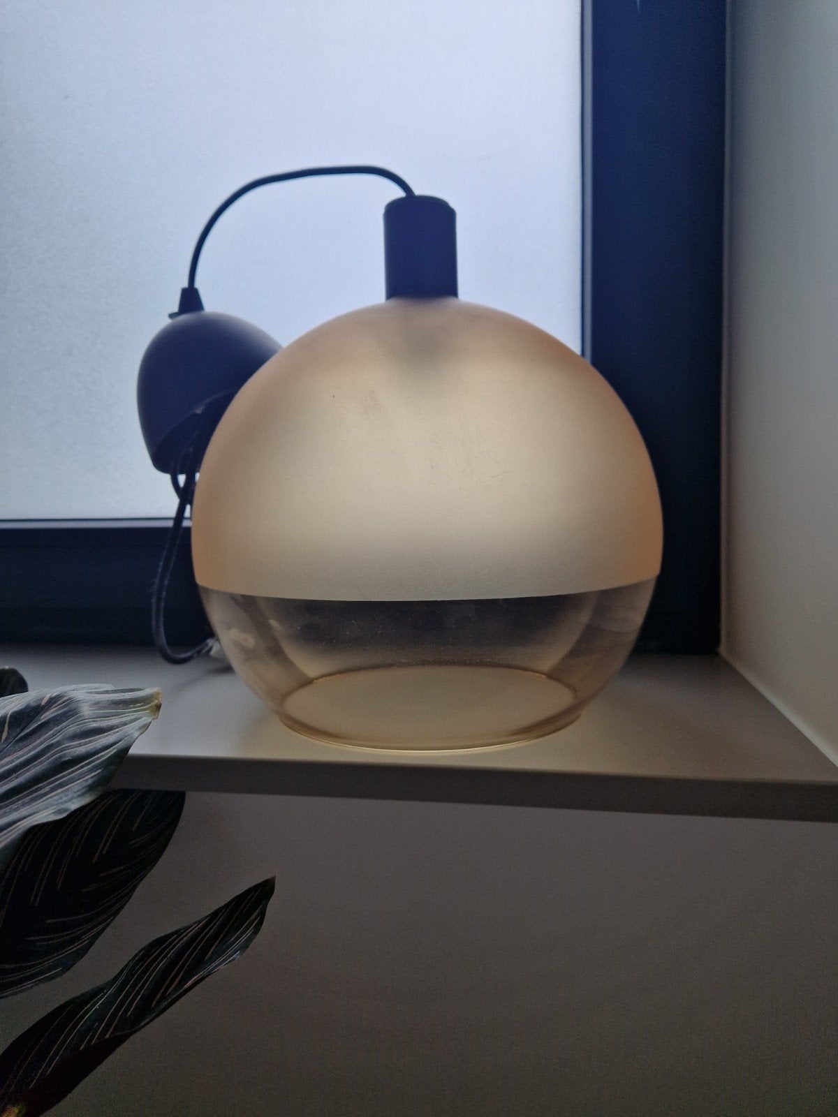Ikea hanglamp jacobsbyn amberkleurig x2, Ophalen, Glas
