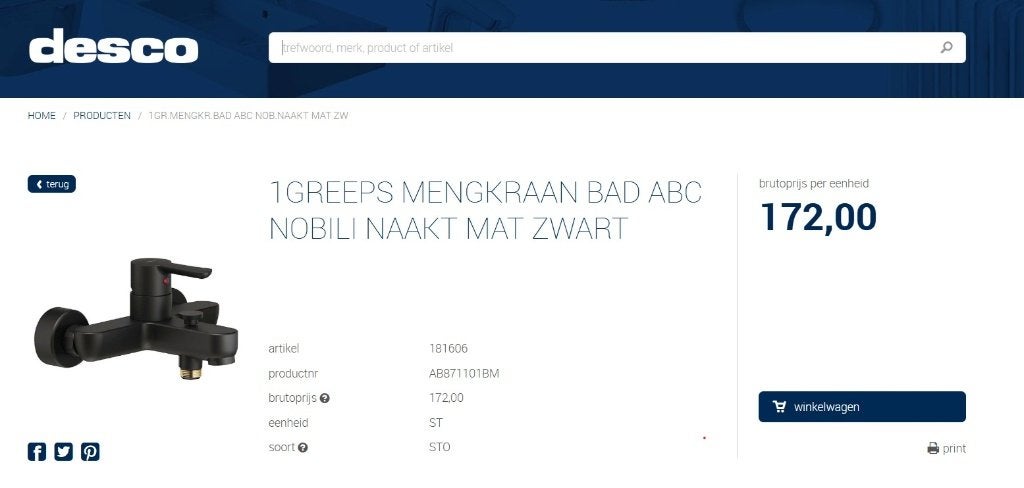 1 greeps mengkraan bad mat zwart, Bricolage & Construction, Enlèvement ou Envoi, Neuf, Chrome, Baignoire