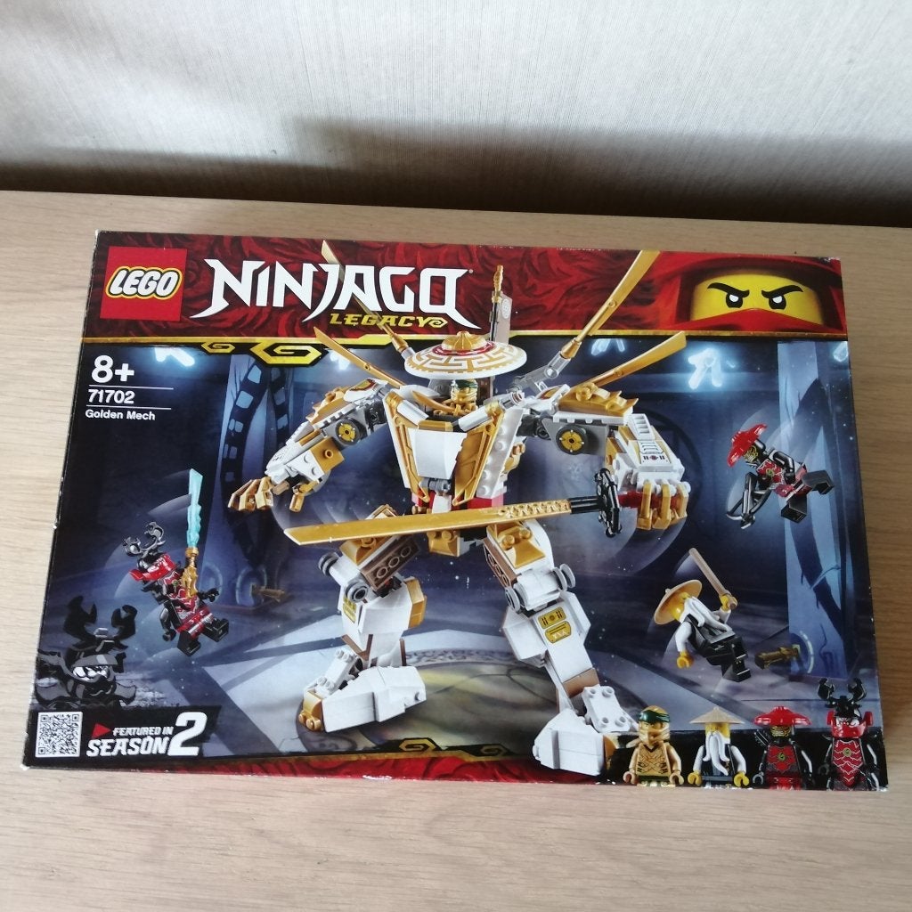 Lego Ninjago Golden Mech 71702 + doos , boekje, Inclusief instructies, Gebruikt, Lego, Ophalen of Verzenden
