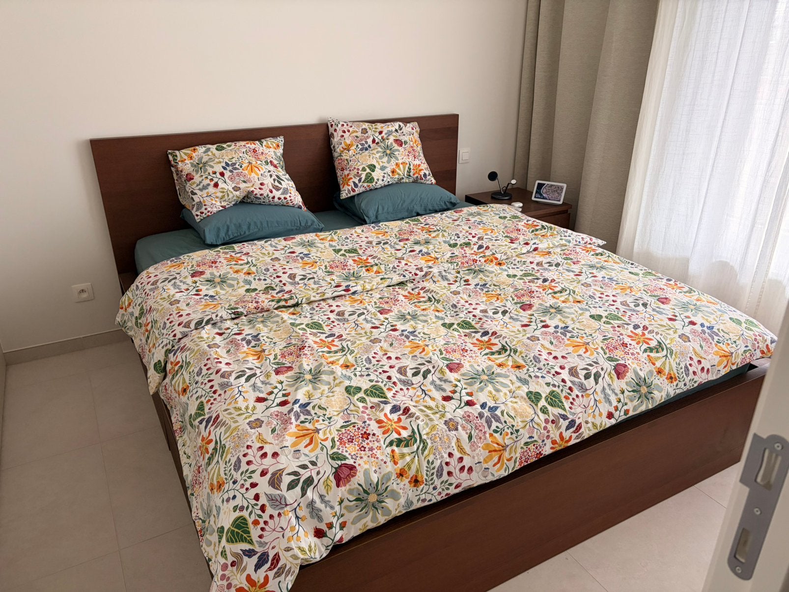 Ikea Malm bed frame 180x200 + Lönset base + storage boxes, Brun, Enlèvement, Utilisé, 180 cm