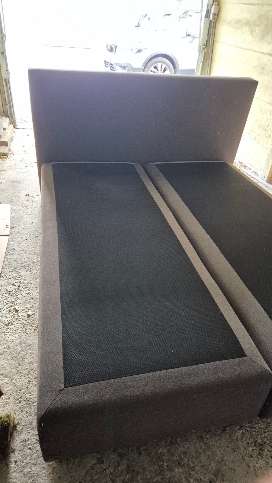 gratis boxspring 160x200 zonder matras, Ophalen, Gebruikt, Tweepersoons, 200 cm