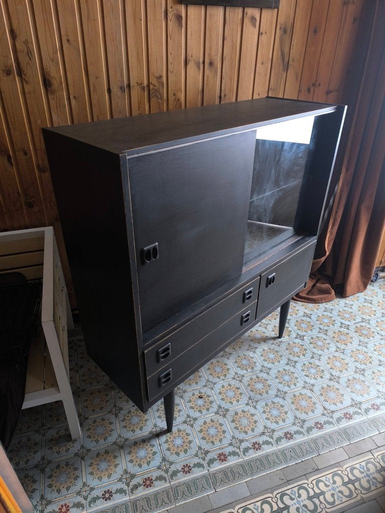 Superbe secrétaire vintage armoire scandinave meuble salon, Enlèvement