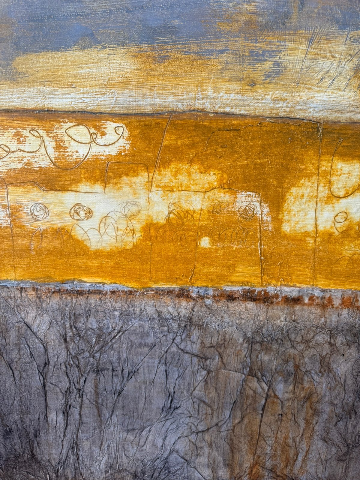 Modern abstract schilderij “zomer” van Chris Vandenheede, Ophalen
