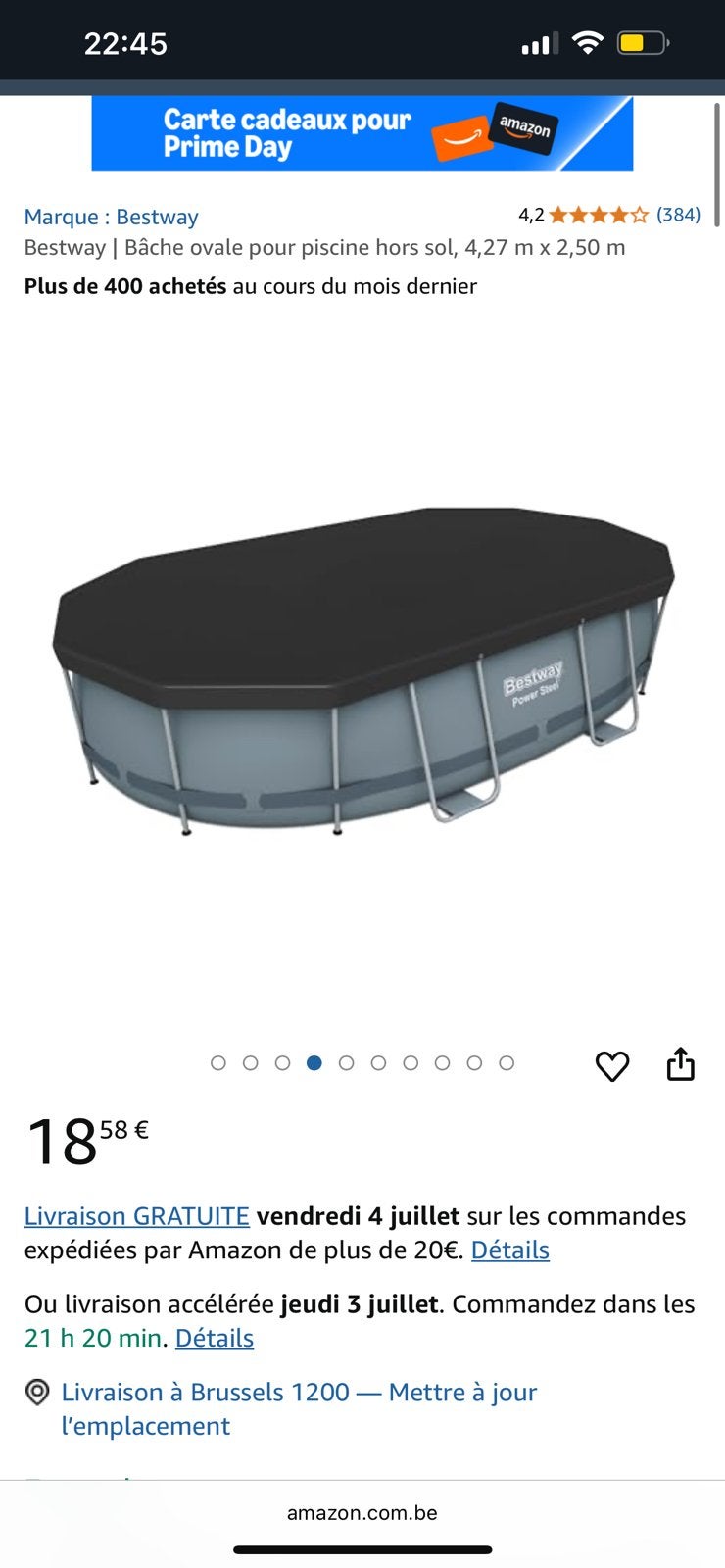 Buisvormig zwembad met pomp, ladder en zwarte afdekking, Ophalen, Zo goed als nieuw