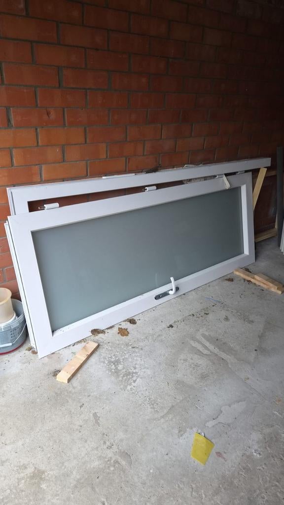 Porte extérieure en PVC avec cadre, pleine vitre 93x218., Bricolage & Construction, Châssis & Portes coulissantes, Enlèvement