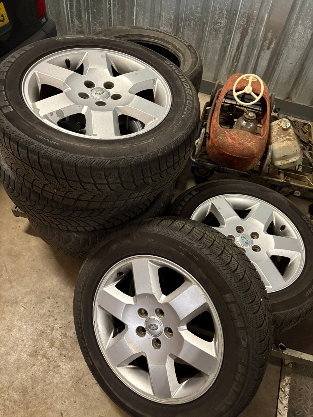 Jantes et pneus Landrover Discovery Range Rover, Autos : Pièces & Accessoires, Pneus hiver, 255 mm, Pneu(s), Utilisé