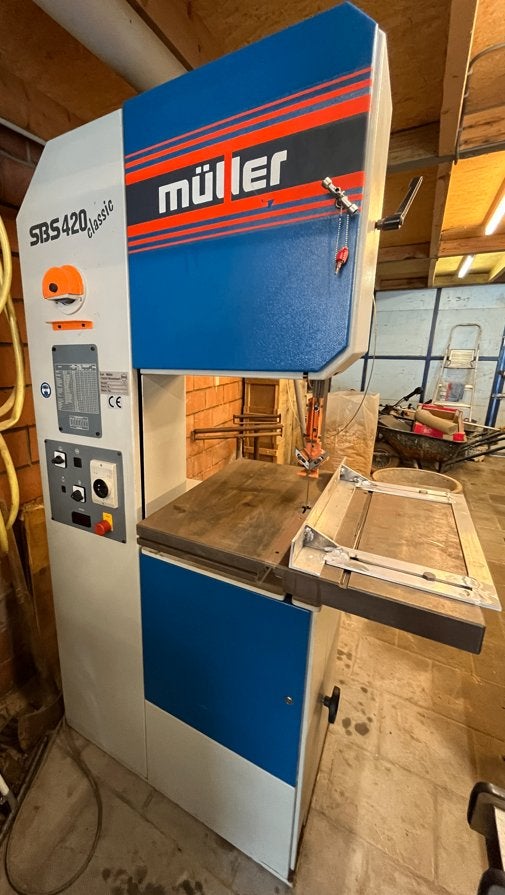 Professionele lintzaagmachine Müller SBS 420, Ophalen, Gebruikt, 70 mm of meer, Karl Müller