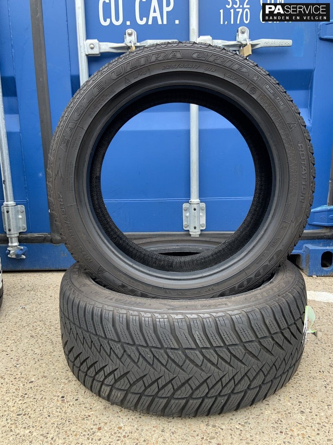 2x Goodyear 225 45 17 Runflat winterbanden met 7.4 mm, Auto-onderdelen, Banden en Velgen, Gebruikt, Velg(en), -, -