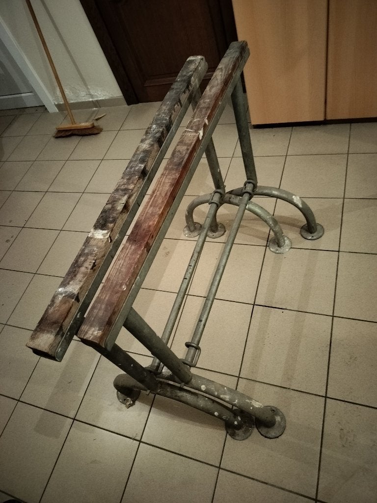 industriële buizenframe / stellingonderstel / Schragen, Ophalen, Gebruikt
