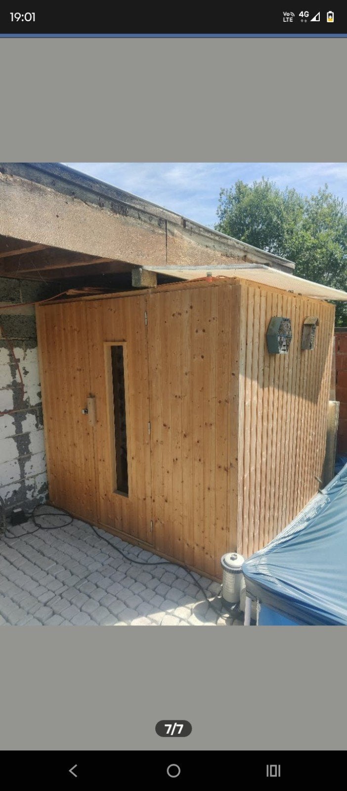 Traditionele sauna tot 6 personen, Ophalen, Gebruikt, Fins of Traditioneel, Complete sauna